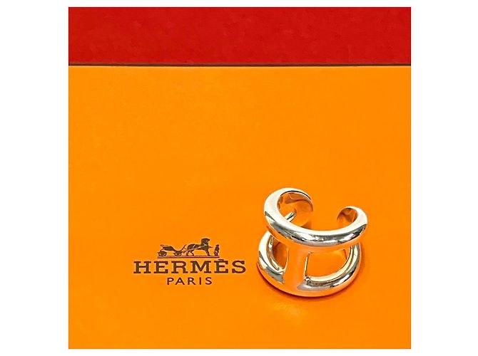 Hermès Hermes Osmose GM Silver 925 Ring Silvery