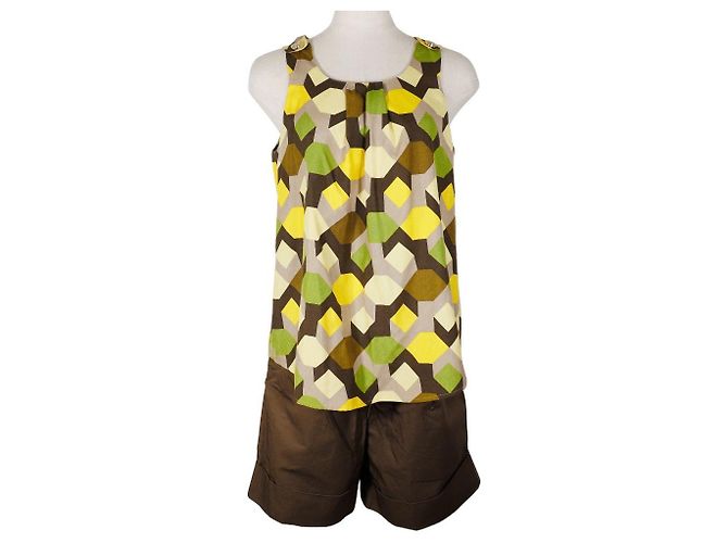 Autre Marque Conjunto sem mangas de seda e algodão Marc by Marc Jacobs Marrom