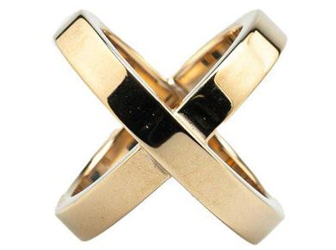 Ring Hermès Anello per sciarpa Hermes Cosmos placcato oro D'oro
