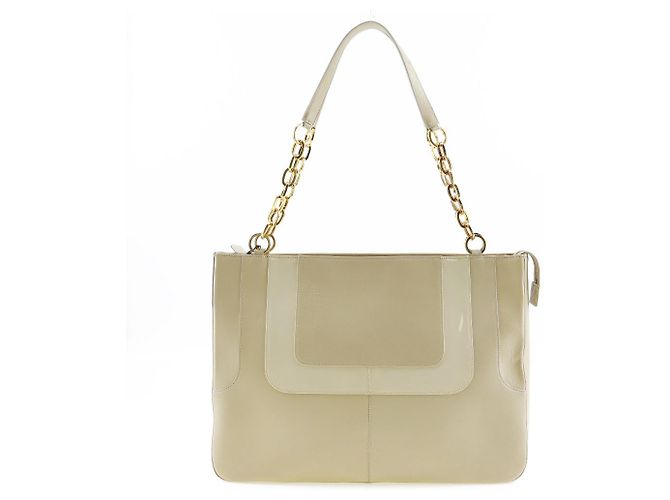 Bolsa de ombro em corrente de bezerro Versace Bege