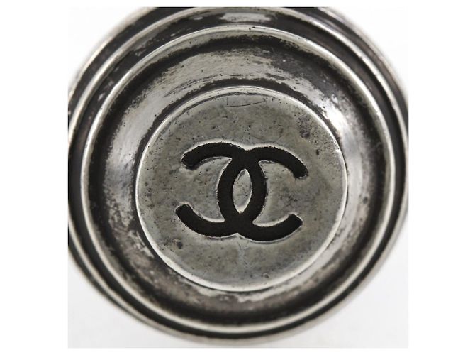 Chanel Coco Mark Metallohrringe Silber 99P