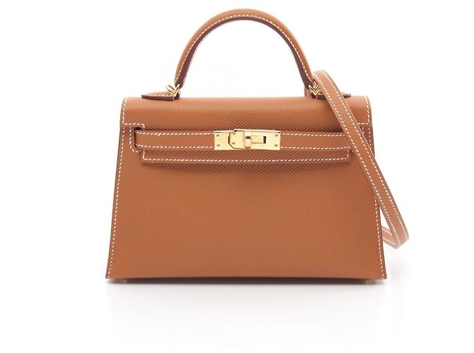 Hermès Bolsa Hermes Mini Kelly 2 Marrom