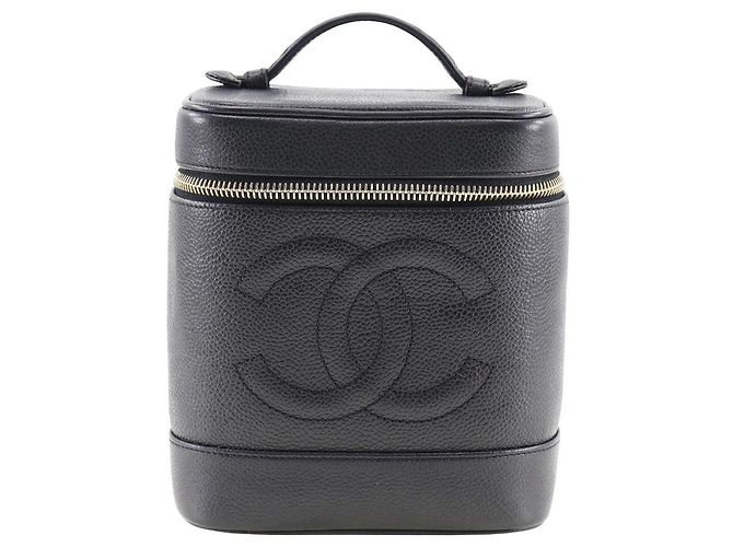 Sac à main en caviar Chanel Vanity Noir