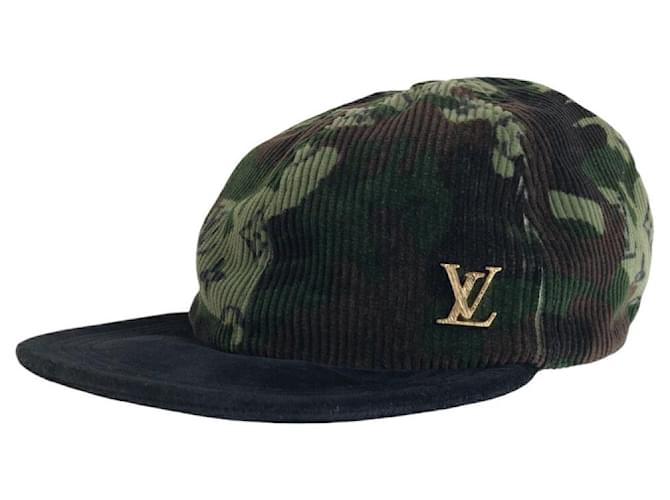 Louis Vuitton Camouflage Cap Cotton MP2724 Khaki  ref.1807495