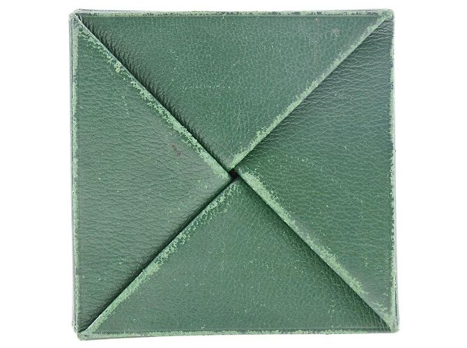 Hermès Zulu Leder-Münzbeutel Grün
