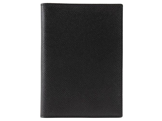Bulgari Bvlgari Leather Notebook Cover Black
