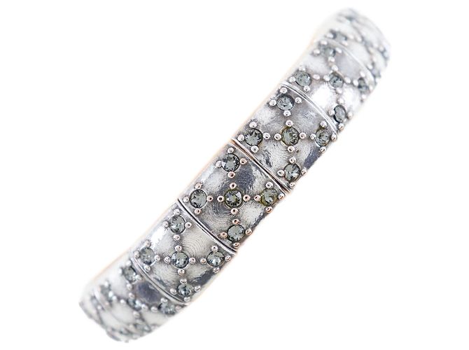 Autre Marque Metallarmband mit Strass Philippe Audibert Silber