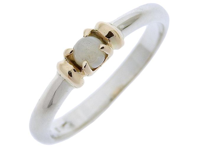 Autre Marque K10 Gelbgold Silberring 8.5