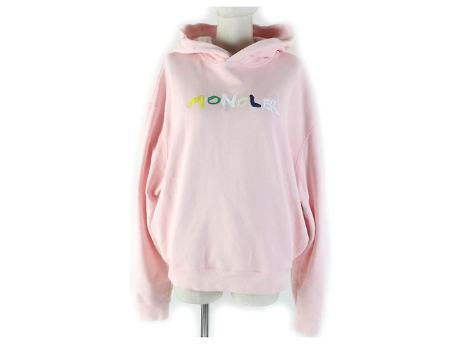 Sudadera de Algodón Moncler Rosa L Mujer