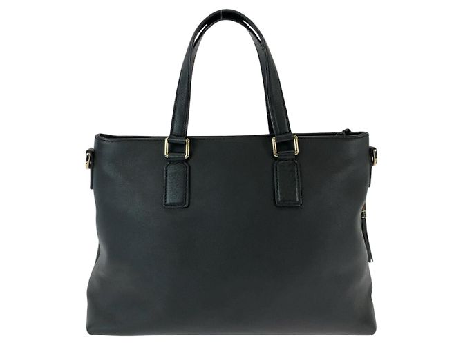 Bolsa de couro com tassel Gucci Bamboo Preto