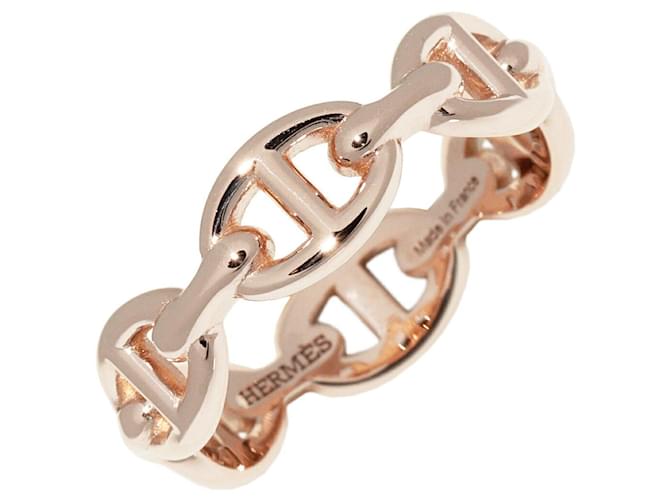 Hermès Hermes K18PG Chaine d'Ancre Enchainee Ring PM Golden Metal  ref.1810680