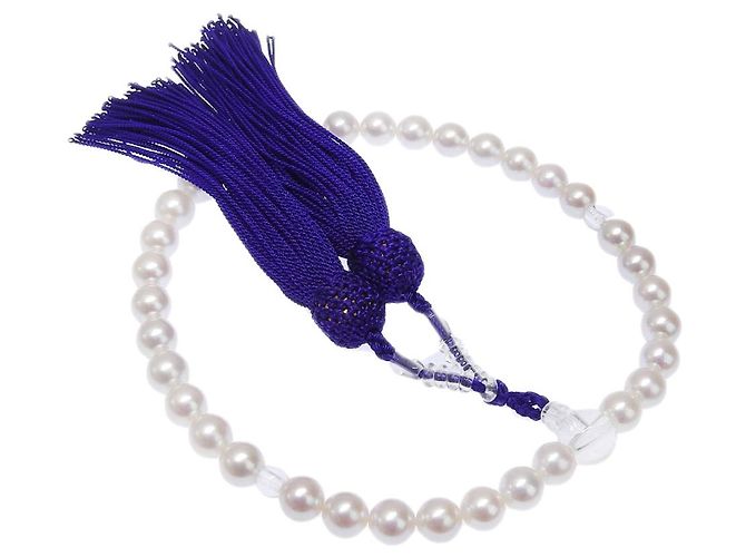 Autre Marque Pulseira de pérolas Akoya 7,5-9,0 mm Cinza
