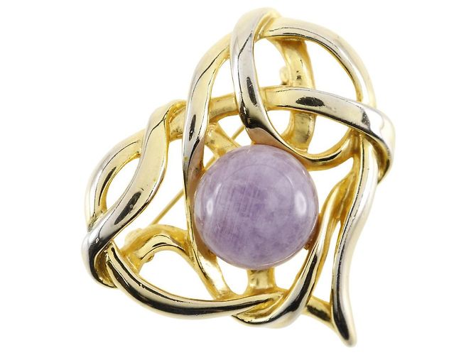 Autre Marque Vandome Heart Brosche Lila