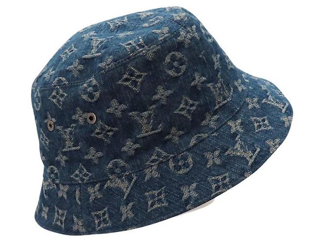 Louis Vuitton Monogram Bucket Hat Denim Blue