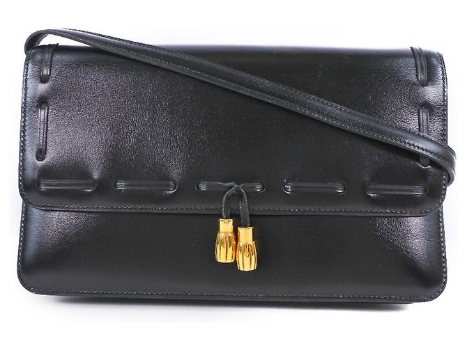 Hermès Hermes 2WAY Clutch Schultertasche Schwarz