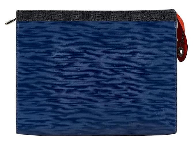 Louis Vuitton Pochette Voyage MM Epi Damier Graphite Clutch Bag Black Cloth  ref.1812220