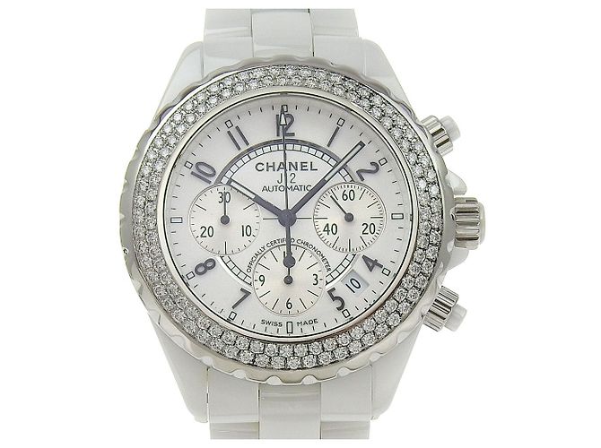 Chanel J12 Watch White Ceramic Diamond Automatic H1008