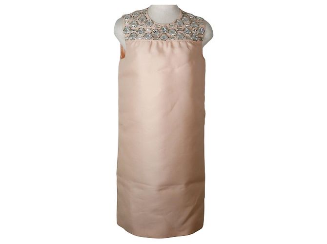 Prada Polyesterkleid in Pink Beige