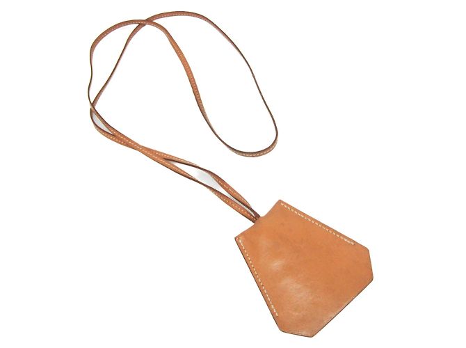 Ring Hermès Colar pendente chaveiro Clochette Hermes Marrom