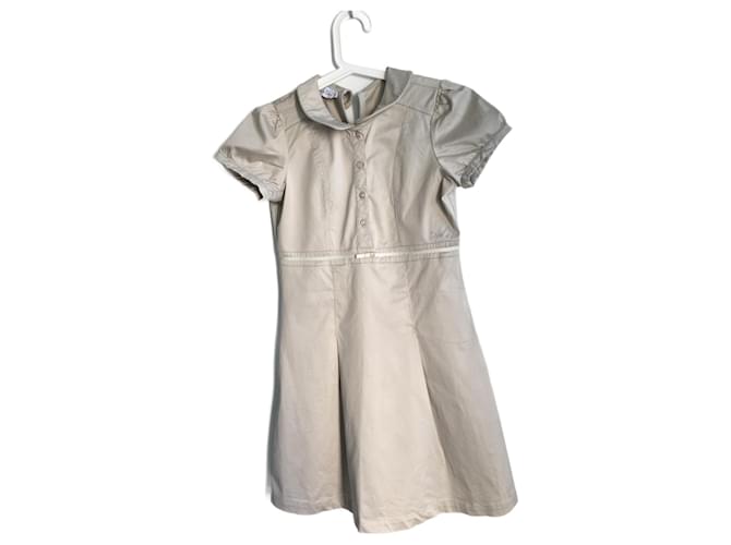 Dior Dresses White Beige Cotton  ref.1814365