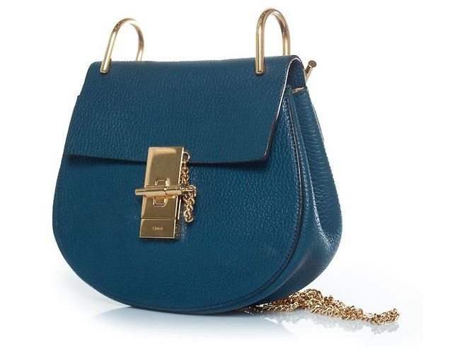 Bolsa Drew de couro azul Chloé