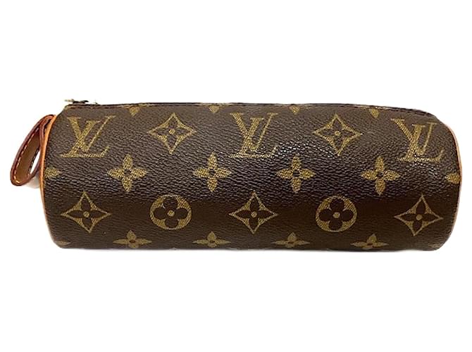 Louis Vuitton Monogram Trousse Ronde Pouch Brown Cloth  ref.1815202