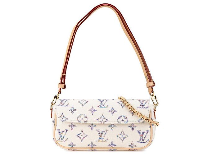 Ivy Bolsa de corrente em jacquard Monogram Louis Vuitton Branco