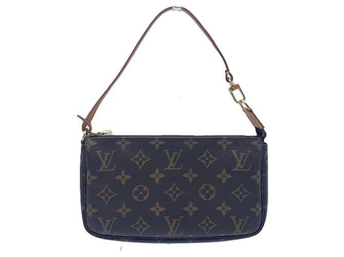 Louis Vuitton Monogram Pochette Accessoires M40712 Brown Cloth  ref.1815349