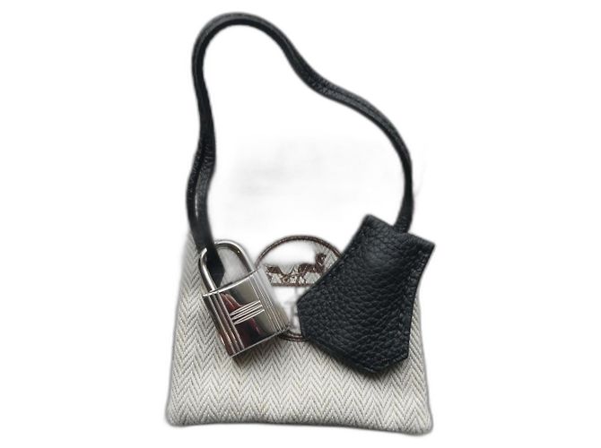 campanella, linguetta e lucchetto hermès nuovo per borsa hermès dustbag Nero