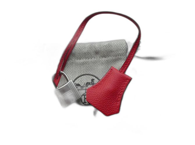 bell, pull tab and new hermès lock for hermès bag dustbag Red