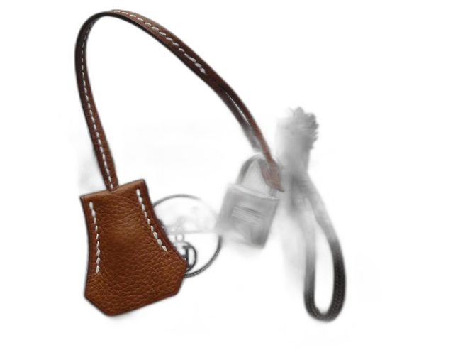 bell, pull tab and lock hermès new for hermès bag dustbag Light brown
