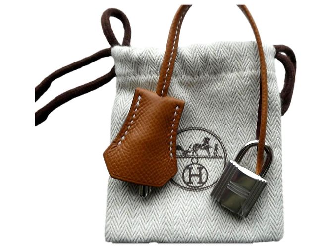 bell, pull tab and lock hermès new for hermès bag dustbag Light brown