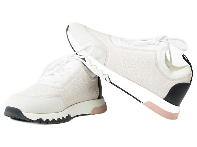 Hermès HERMES Shoe in White Tweed - 102211