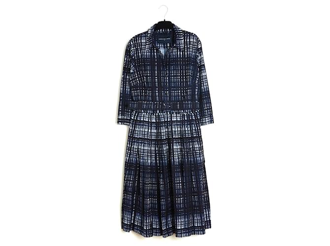 Autre Marque Samantha Sung Dress FR38 Navy blue Cotton Print Audrey 2 Dress UK10 US8  ref.1816824