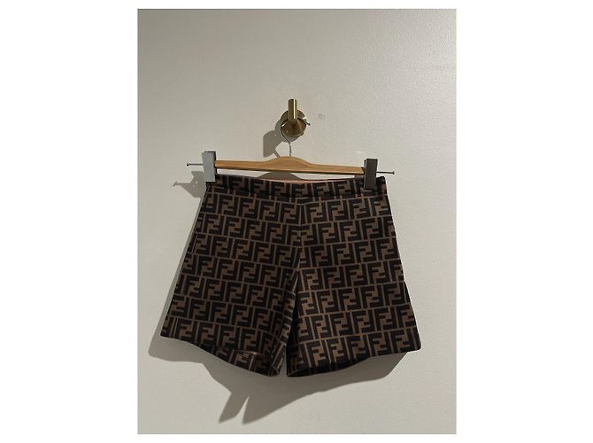 Shorts FENDI T.fr 9 ans Polyester Marron