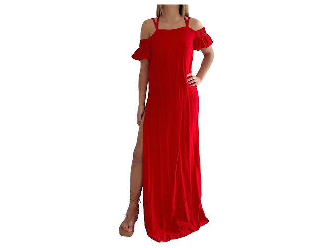 Autre Marque Adriana Degreas Maxi Kleid Rot