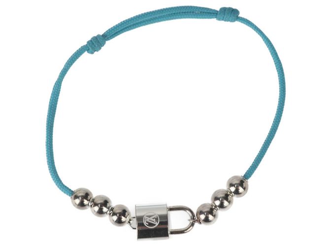 Bracciale charm con perline Lockit Louis Vuitton Argento Blu