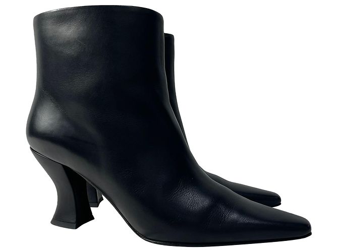 Bottega Veneta Cloud Stiefeletten aus schwarzem Kalbsleder
