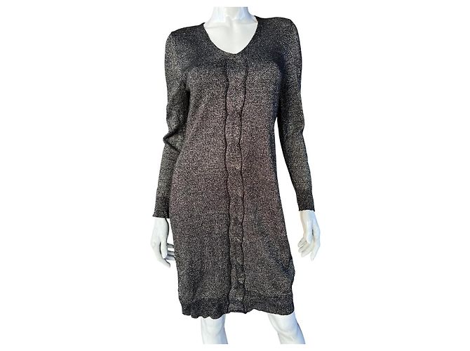 Dkny Strickmini Kleid Schwarz