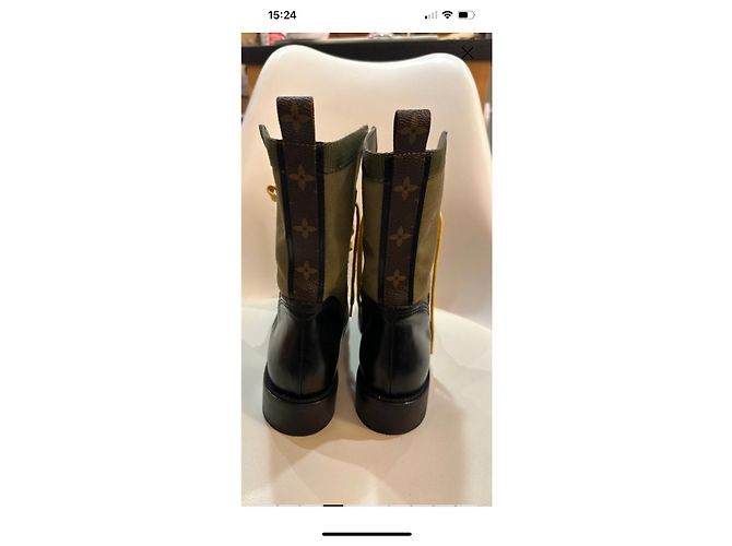 Louis Vuitton Metropolis Stiefeletten aus schwarzem Lammleder