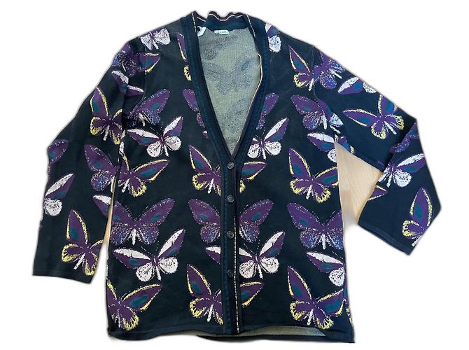 Chaleco Alaïa con Estampado de Mariposa en Viscosa Multicolor