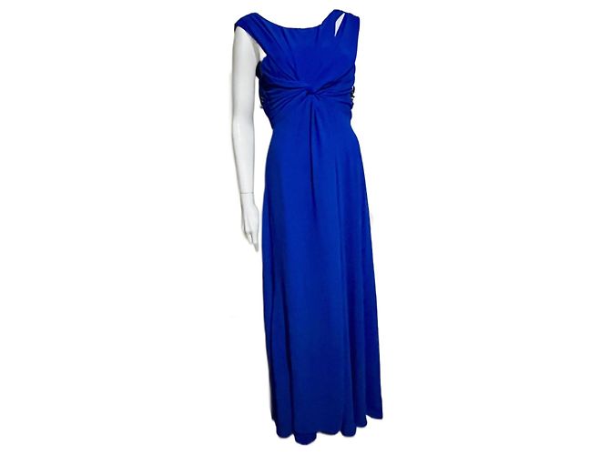 Vera Wang Himmelblaues griechisches Abendkleid