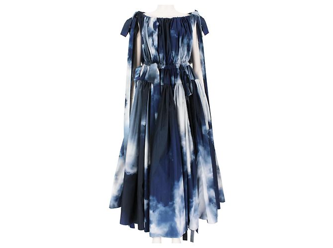 Sky Kleid von Alexander McQueen Weiß Blau Dunkelblau