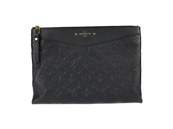 Louis Vuitton Monogram Empreinte Daily Pouch Black Cloth  ref.1817494