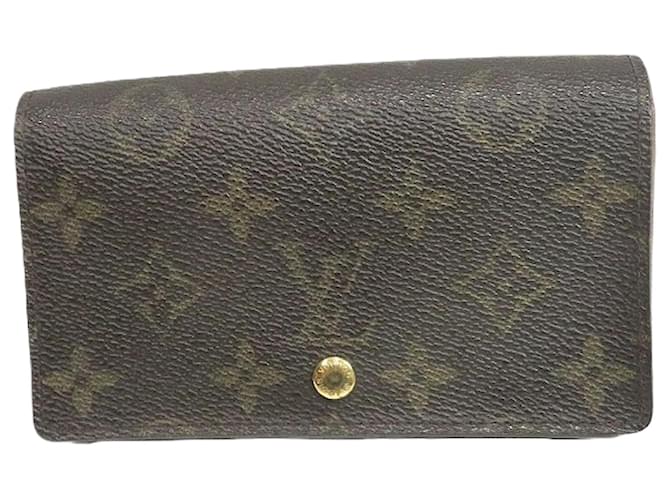 Louis Vuitton Monogram Bifold Wallet M61730 Brown Cloth  ref.1817575