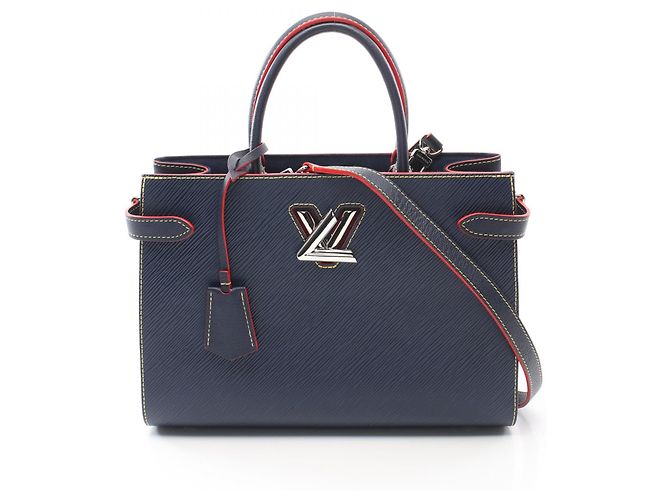 Louis Vuitton Epi Leather Twist Tote Bag M54980 Blue