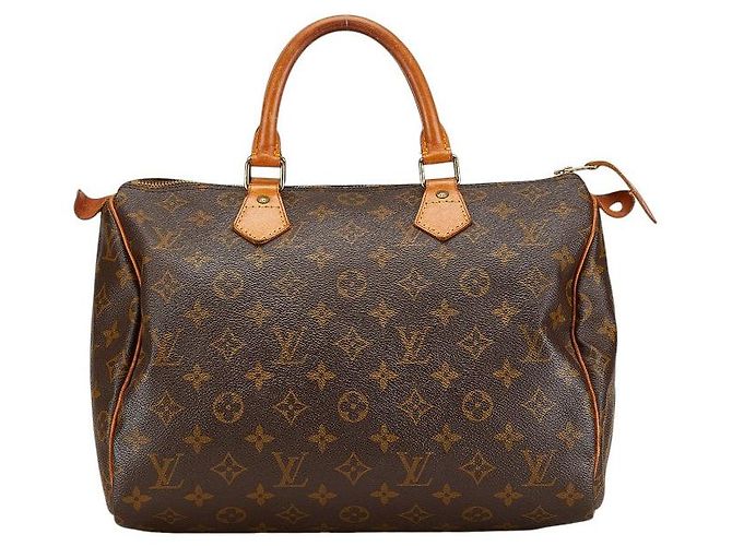 Louis Vuitton Monogram Speedy 30 Handbag Brown