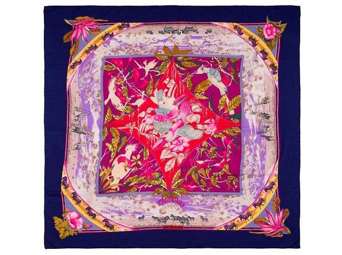 Hermès HERMES Accessory Shawl 140 in Cashmere Pink - 102252