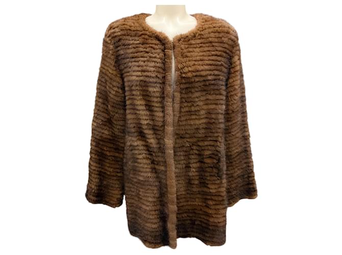 Autre Marque Belle Fare Brown Mink Fur Coat  ref.1819318