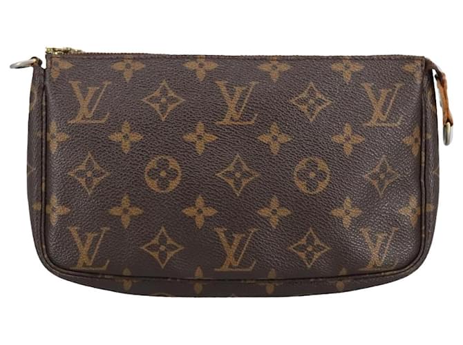 Pochette Accessoire Louis Vuitton Marrom Lona  ref.1819543